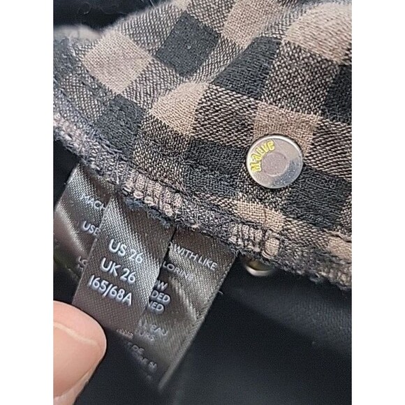 Maeve Anthropologie Jeans Womens 26 27x28.5 Straight Color Block Black Rust EUC - Picture 13 of 16